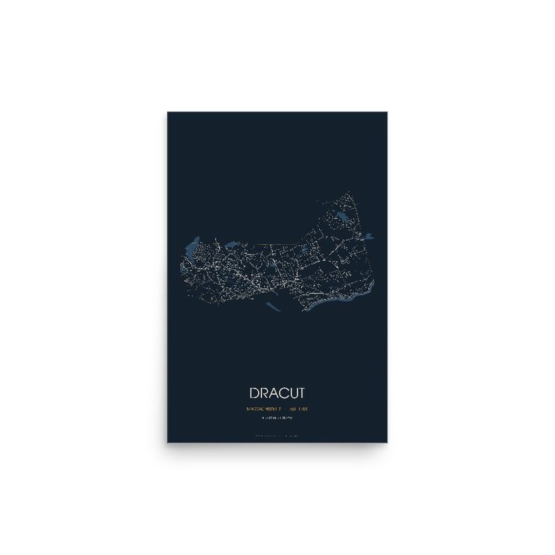 Dracut Street Map Poster · Midnight