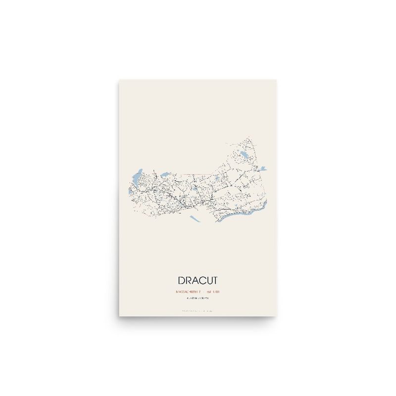 Dracut Street Map Poster · Linen