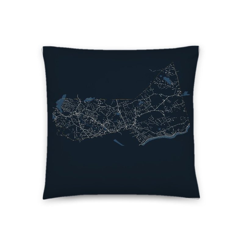 Dracut Map Throw Pillow
