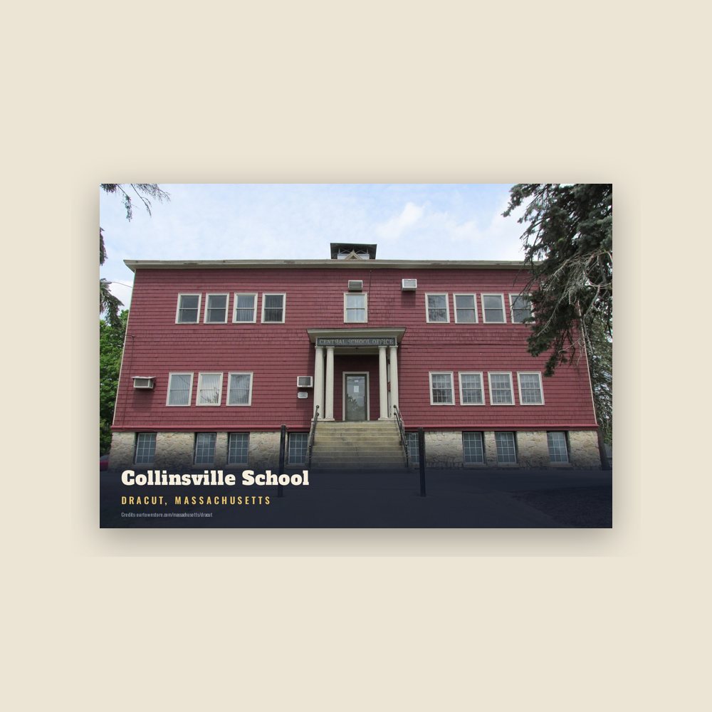 Dracut Collinsville School Postcard
