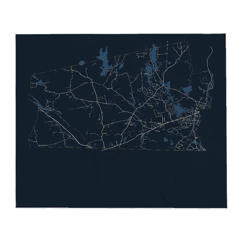 Dudley Street Map Throw Blanket