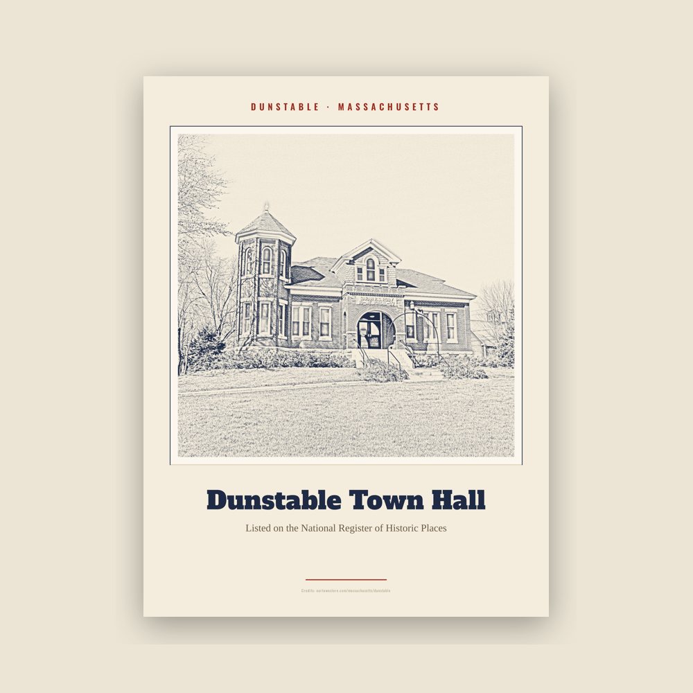 Dunstable Dunstable Town Hall Landmark Print