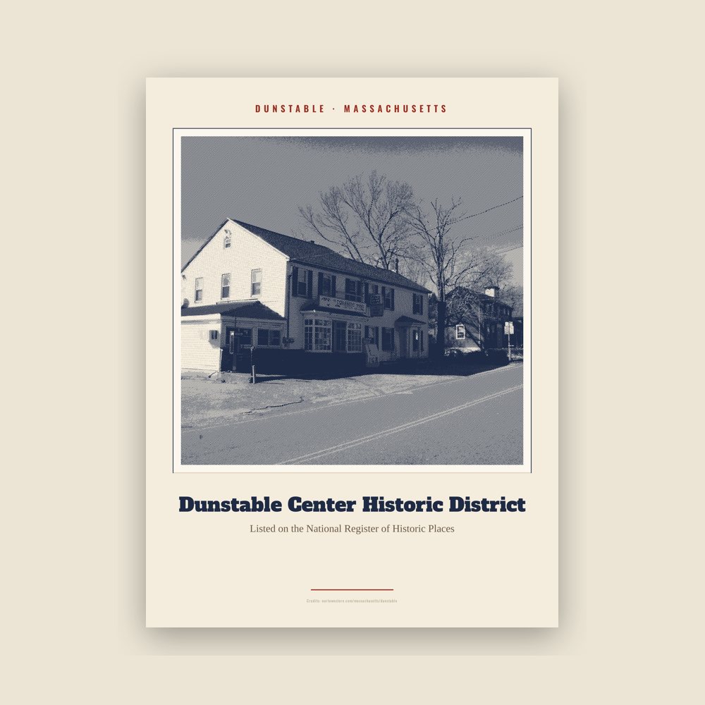 Dunstable Dunstable Center Historic District Landmark Print