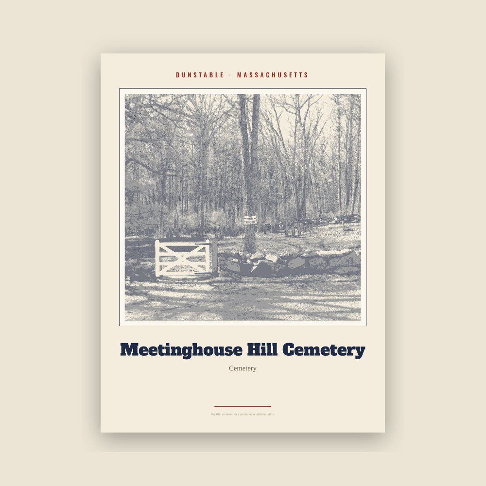 Dunstable Meetinghouse Hill Cemetery Landmark Print