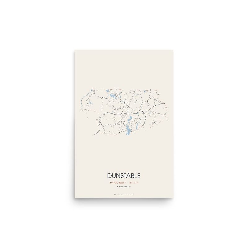 Dunstable Street Map Poster · Linen