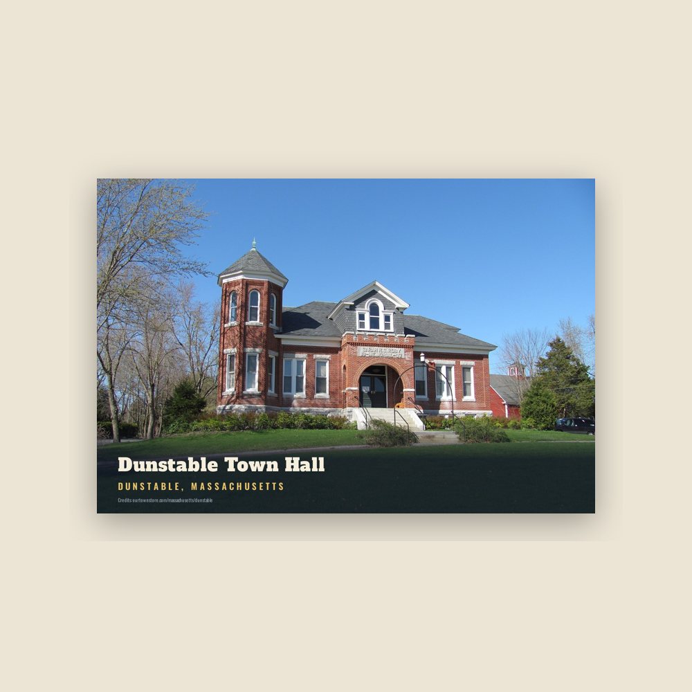 Dunstable Dunstable Town Hall Postcard