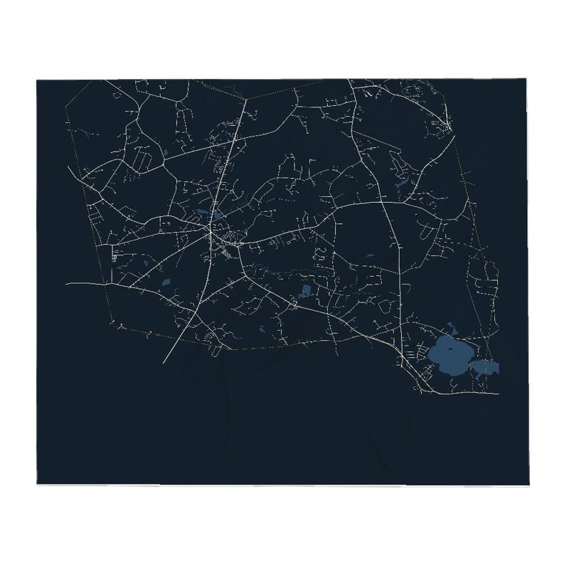 East Bridgewater Street Map Throw Blanket