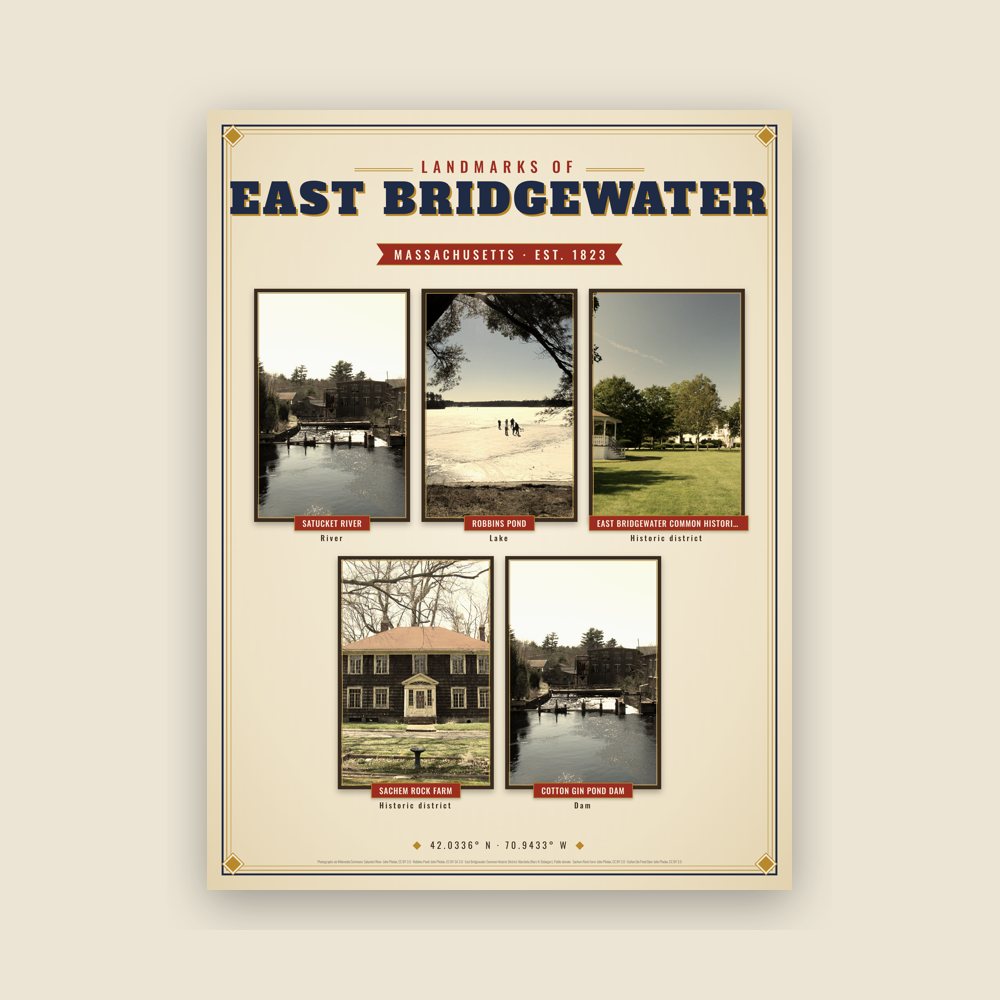 East Bridgewater Landmarks Photo Poster