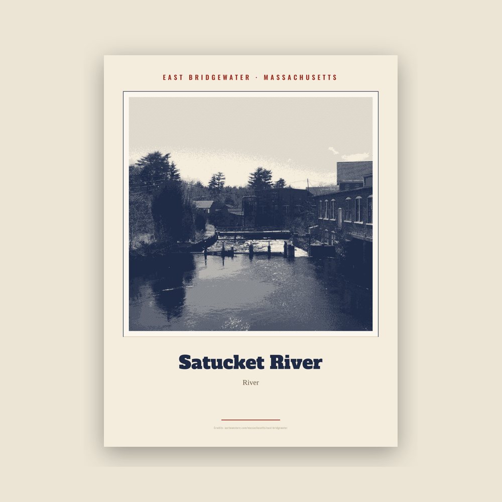 East Bridgewater Satucket River Landmark Print
