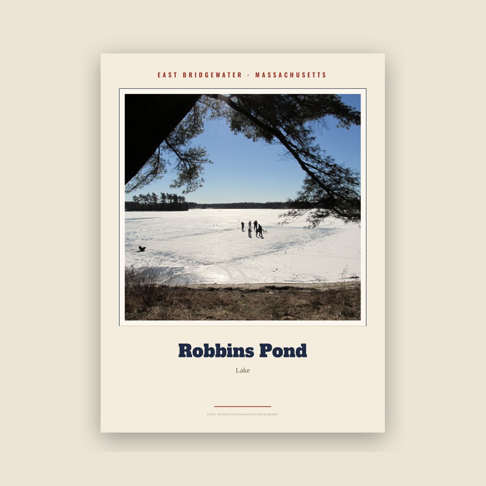 East Bridgewater Robbins Pond Landmark Print