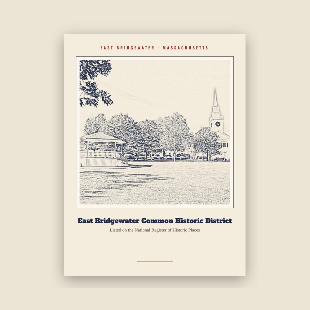 East Bridgewater East Bridgewater Common Historic District Landmark Print
