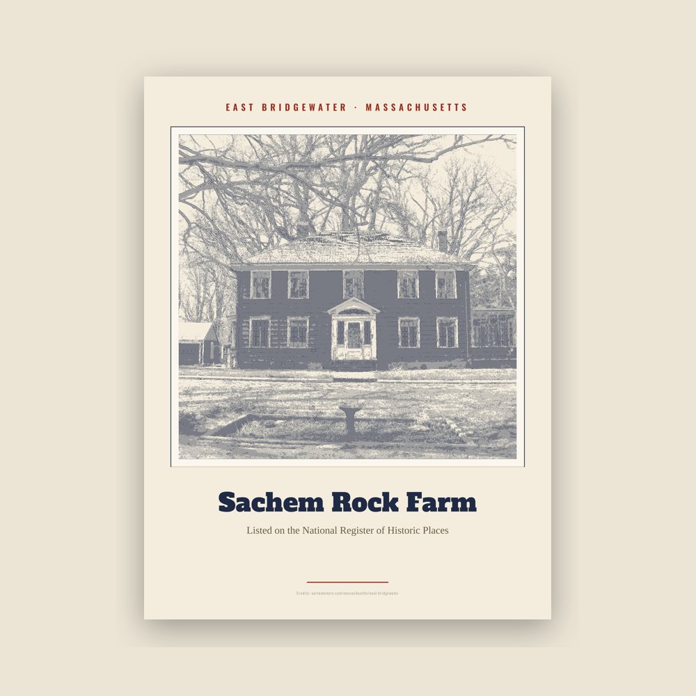 East Bridgewater Sachem Rock Farm Landmark Print