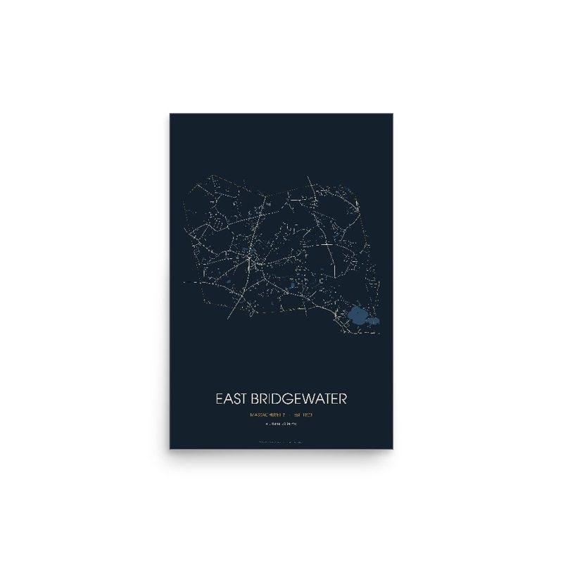 East Bridgewater Street Map Poster · Midnight