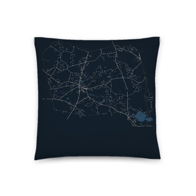 East Bridgewater Map Throw Pillow