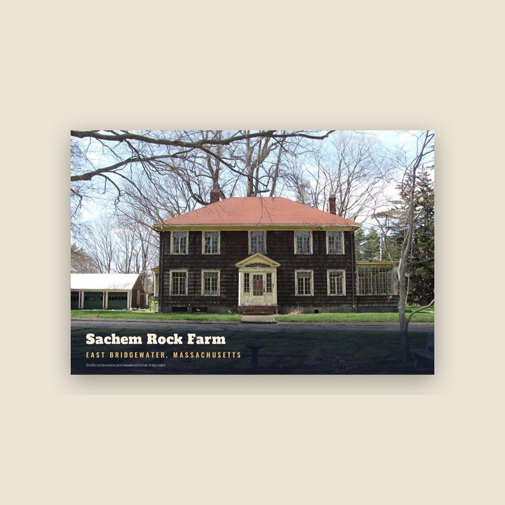 East Bridgewater Sachem Rock Farm Postcard