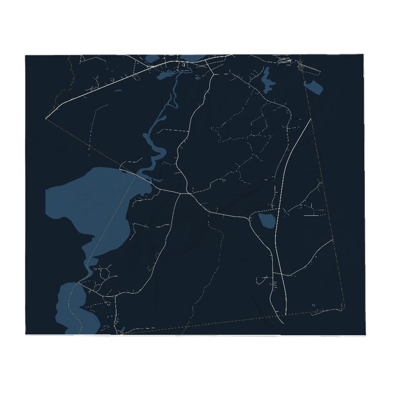 East Brookfield Street Map Throw Blanket