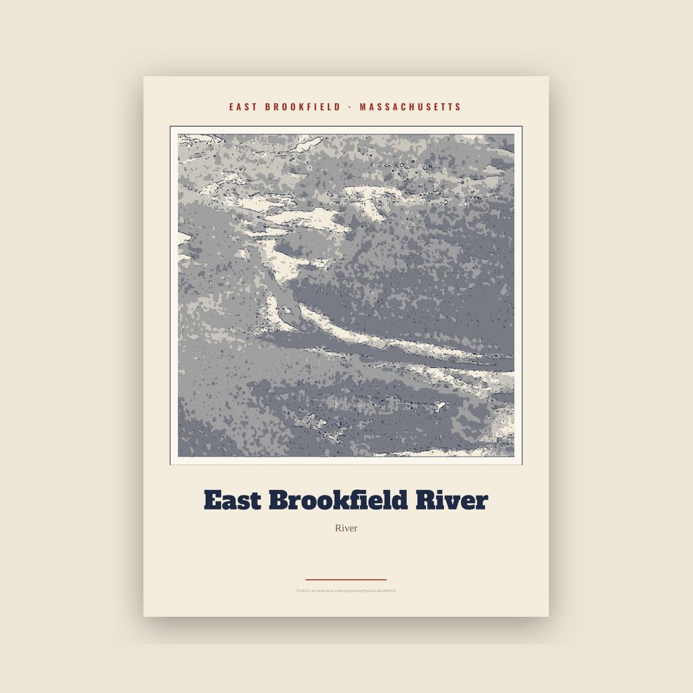East Brookfield East Brookfield River Landmark Print