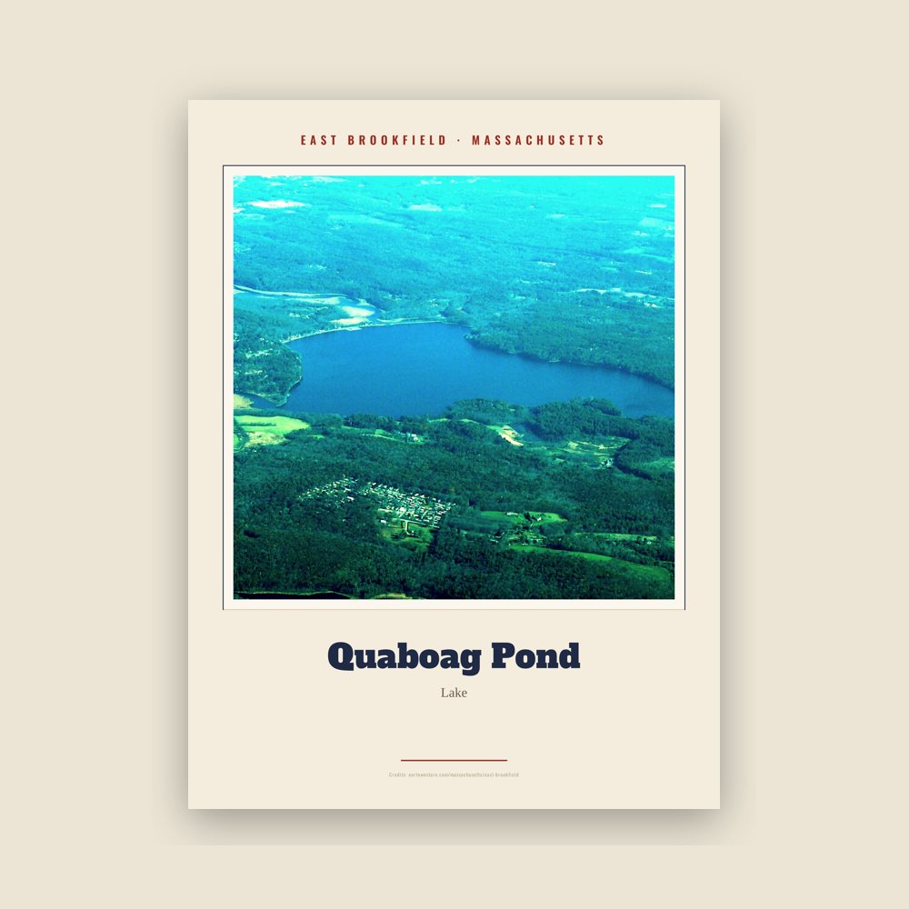East Brookfield Quaboag Pond Landmark Print