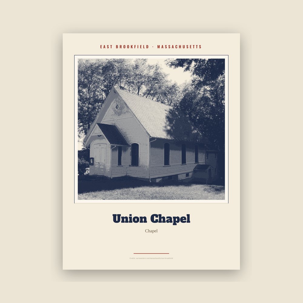 East Brookfield Union Chapel Landmark Print