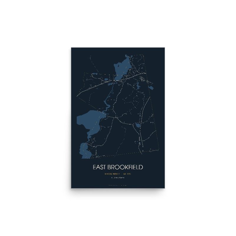 East Brookfield Street Map Poster · Midnight
