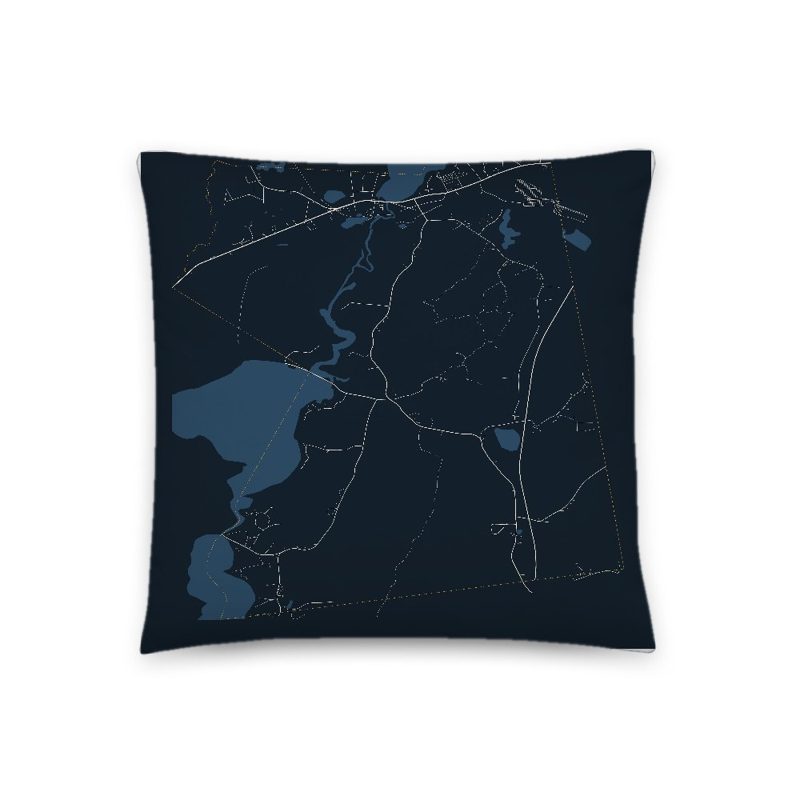 East Brookfield Map Throw Pillow
