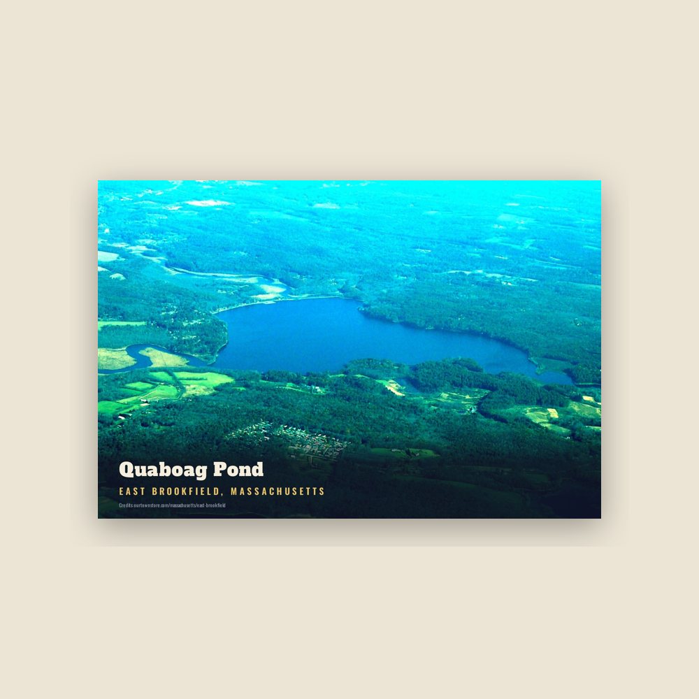 East Brookfield Quaboag Pond Postcard