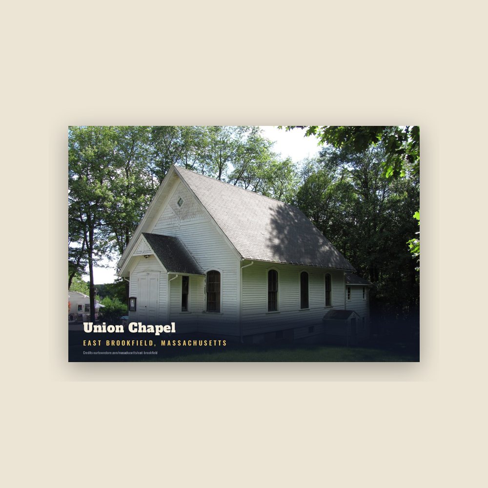East Brookfield Union Chapel Postcard