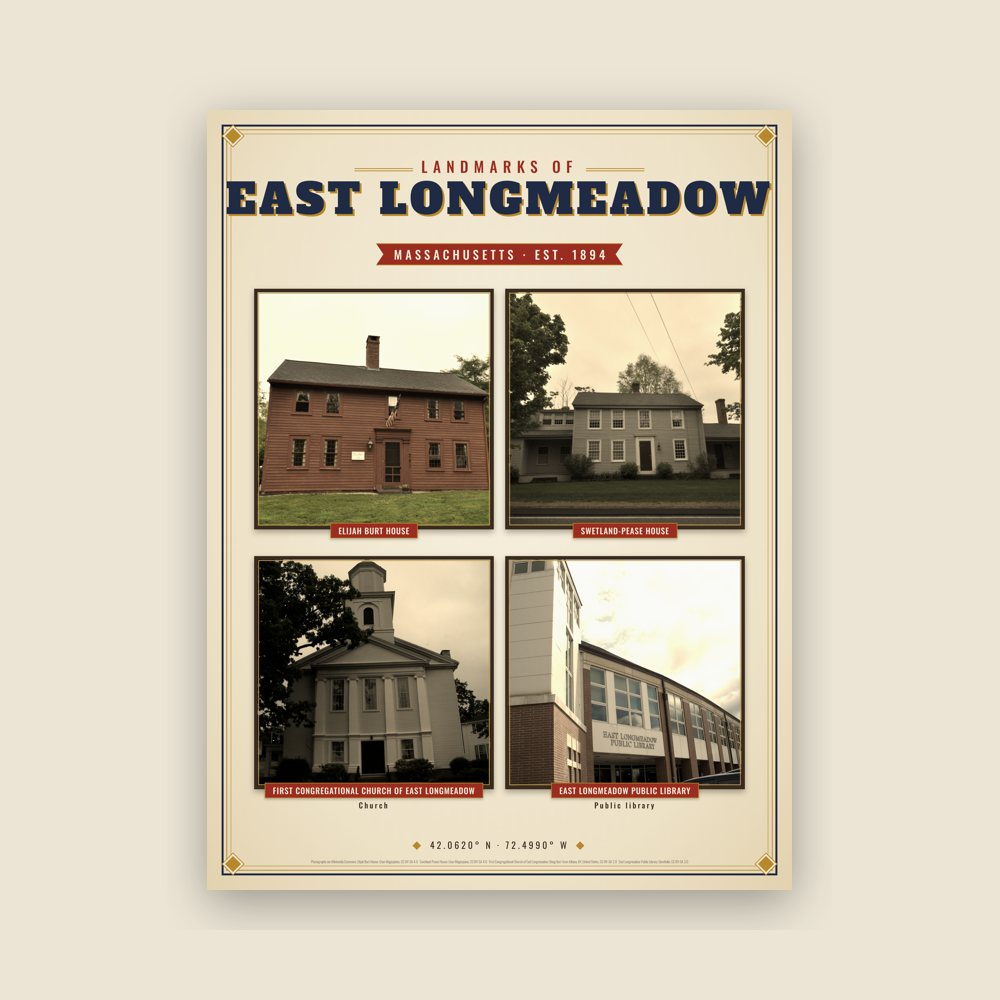 East Longmeadow Landmarks Photo Poster