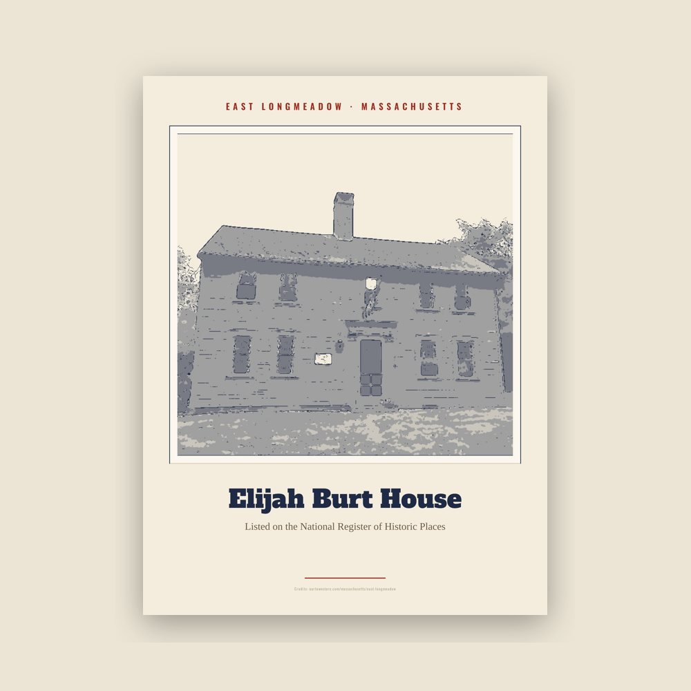 East Longmeadow Elijah Burt House Landmark Print