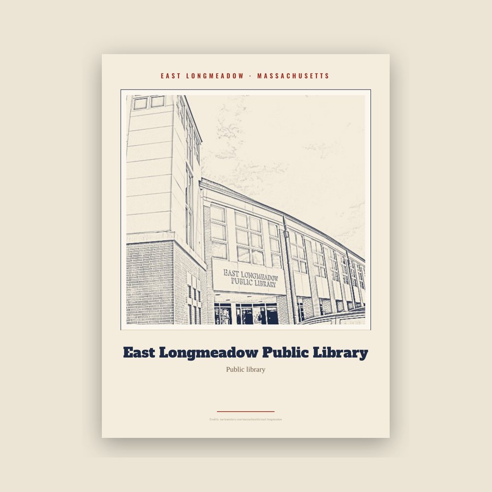 East Longmeadow East Longmeadow Public Library Landmark Print
