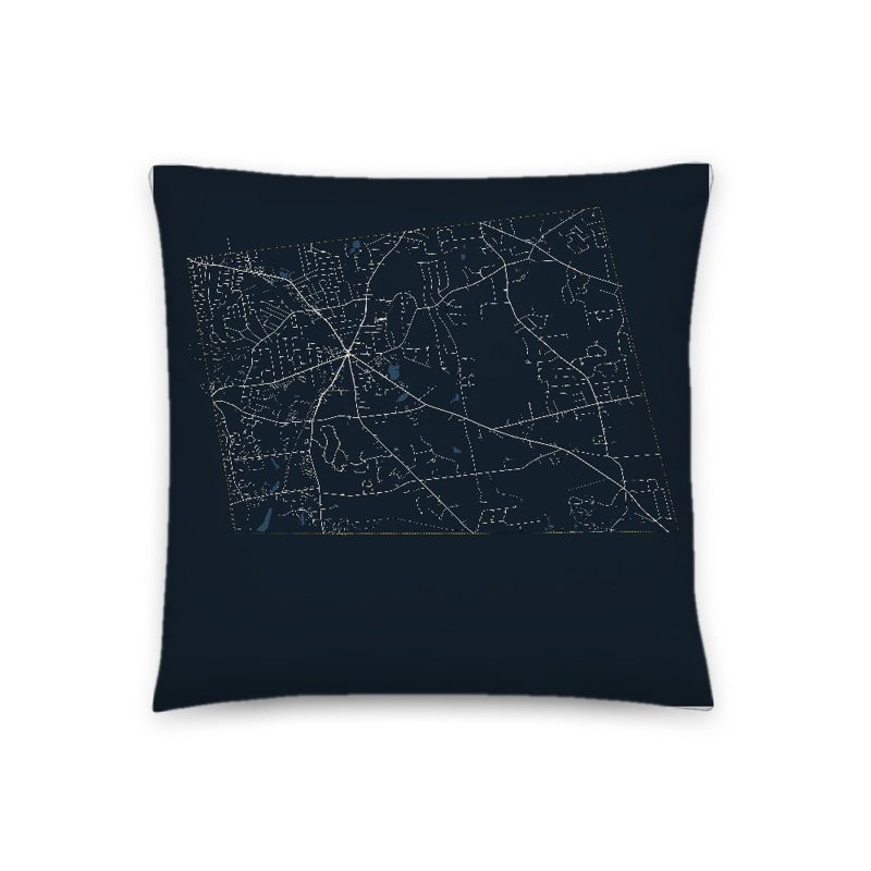 East Longmeadow Map Throw Pillow