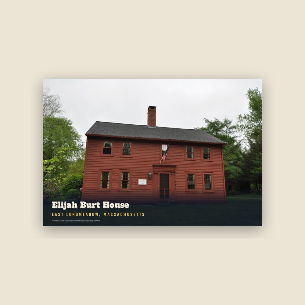 East Longmeadow Elijah Burt House Postcard