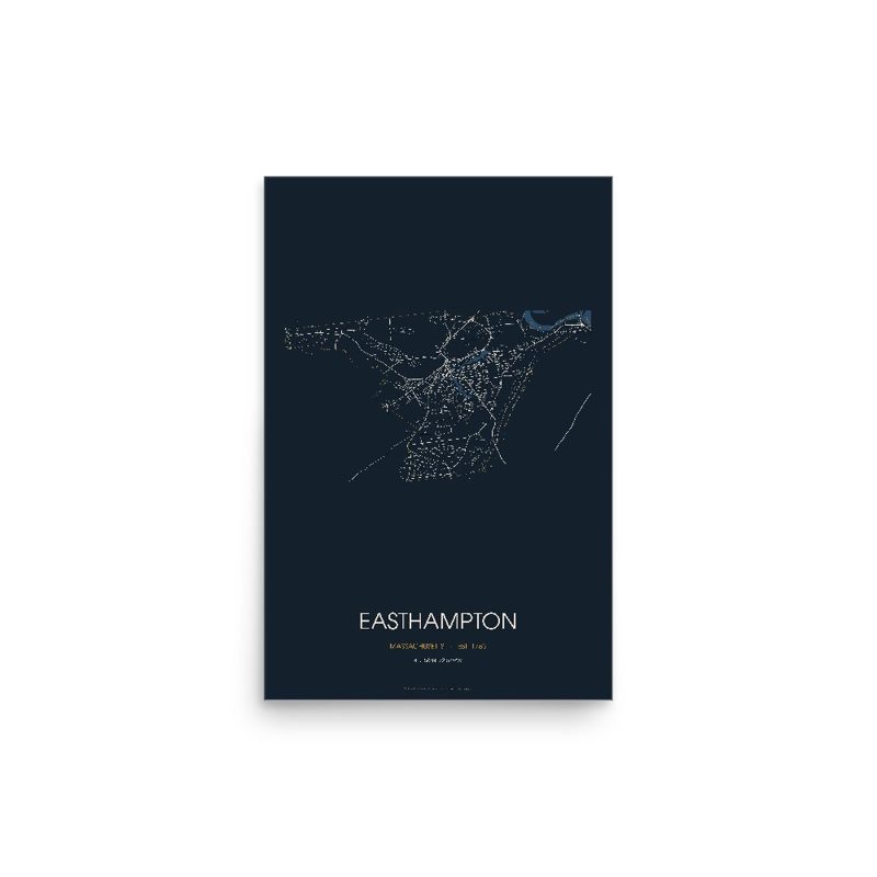 Easthampton Street Map Poster · Midnight