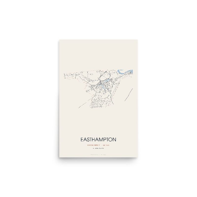 Easthampton Street Map Poster · Linen