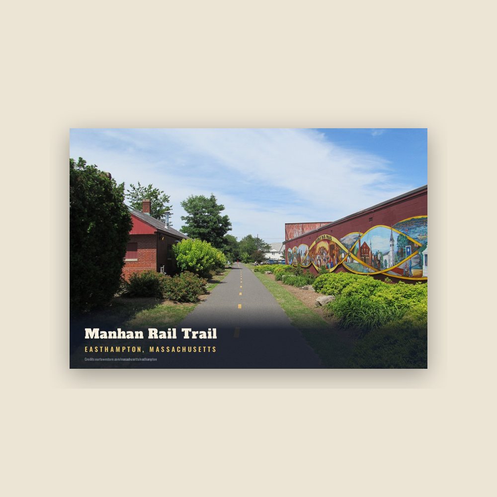 Easthampton Manhan Rail Trail Postcard