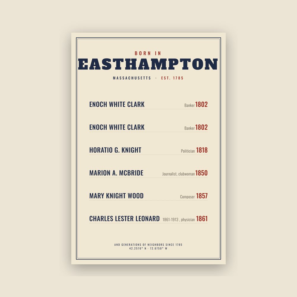 Easthampton “Born In” Poster