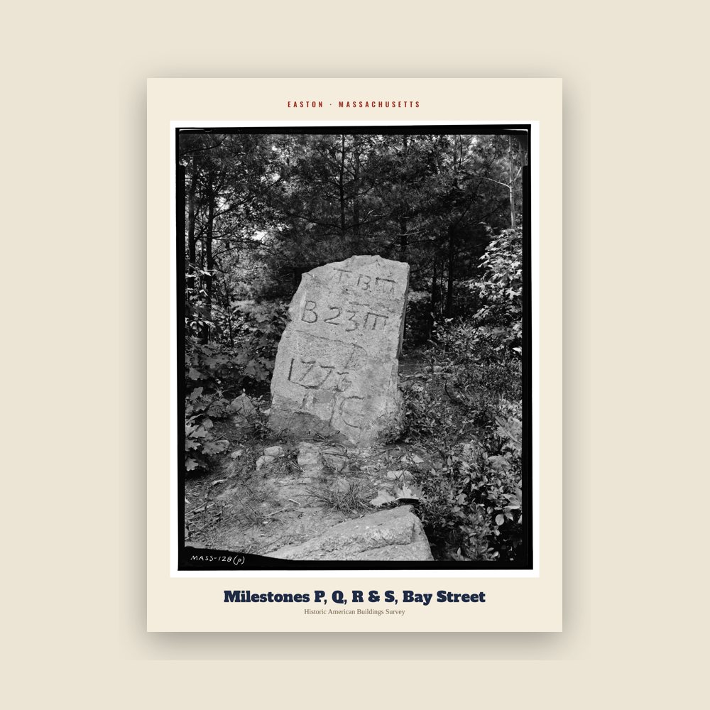 Easton Milestones P, Q, R & S, Bay Street Archive Print