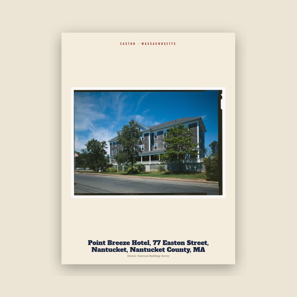 Easton Point Breeze Hotel, 77 Easton Street, Nantucket, Nantucket County, MA Archive Print