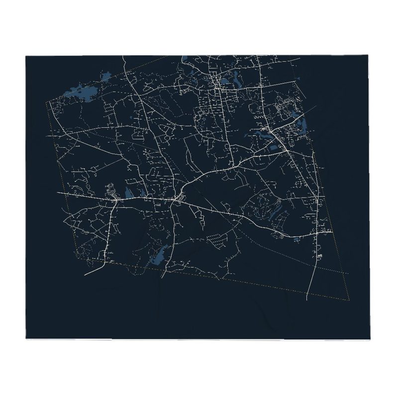 Easton Street Map Throw Blanket
