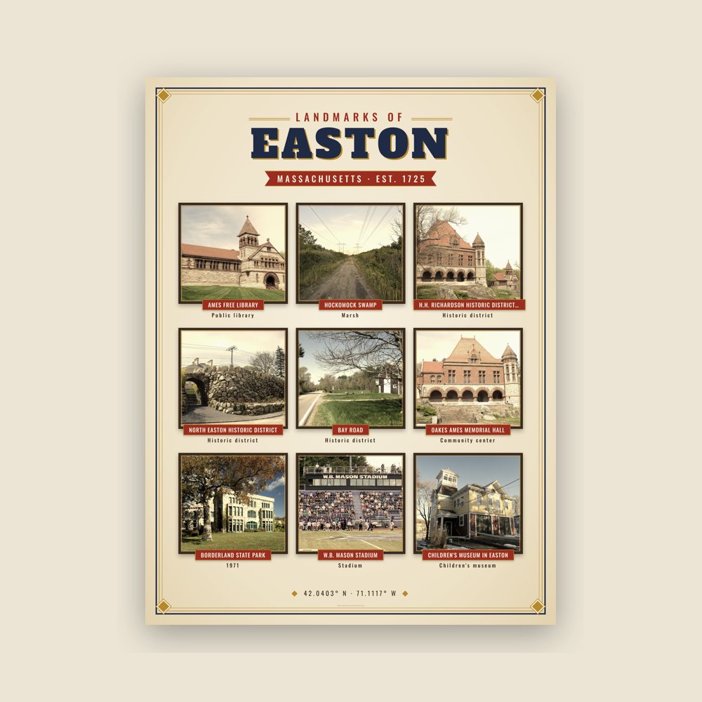 Easton Landmarks Photo Poster