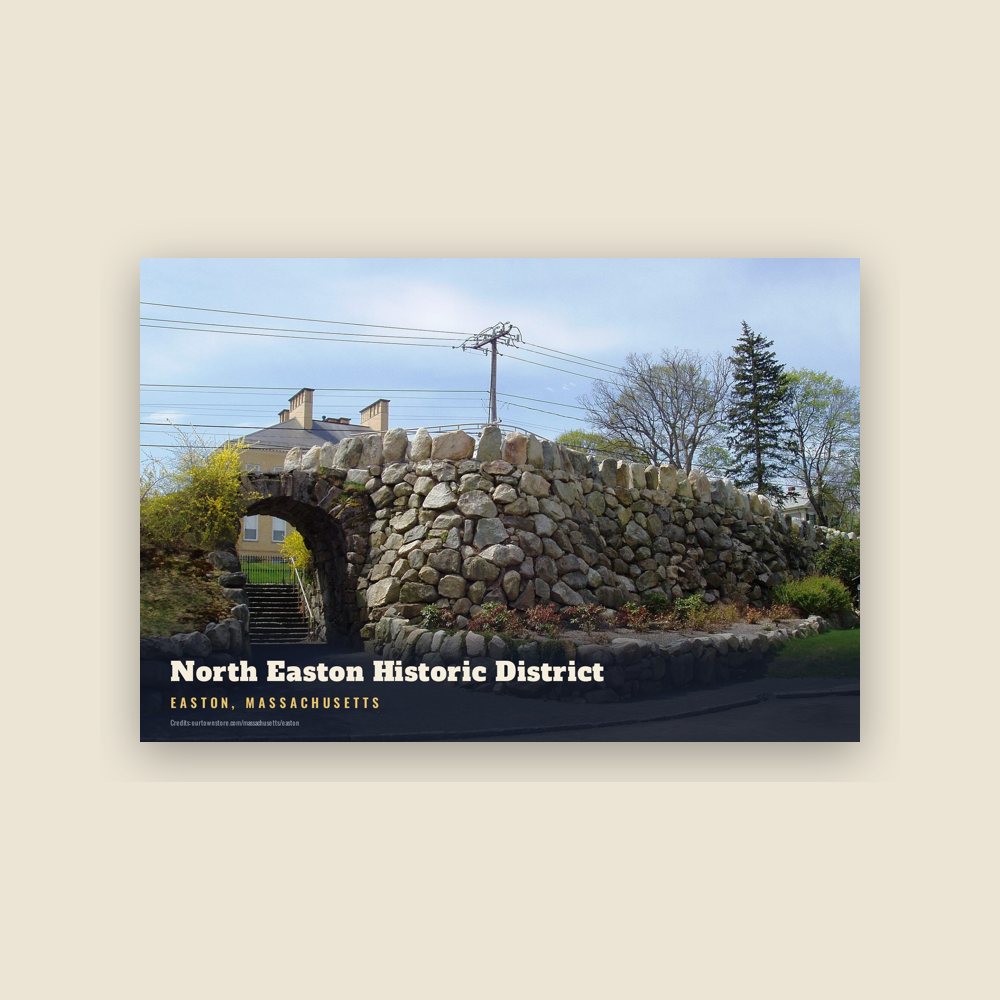 Easton North Easton Historic District Postcard