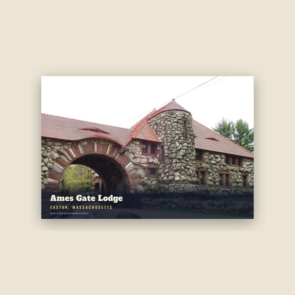 Easton Ames Gate Lodge Postcard