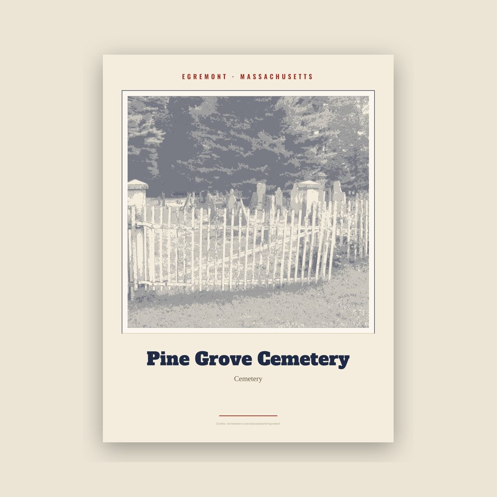 Egremont Pine Grove Cemetery Landmark Print