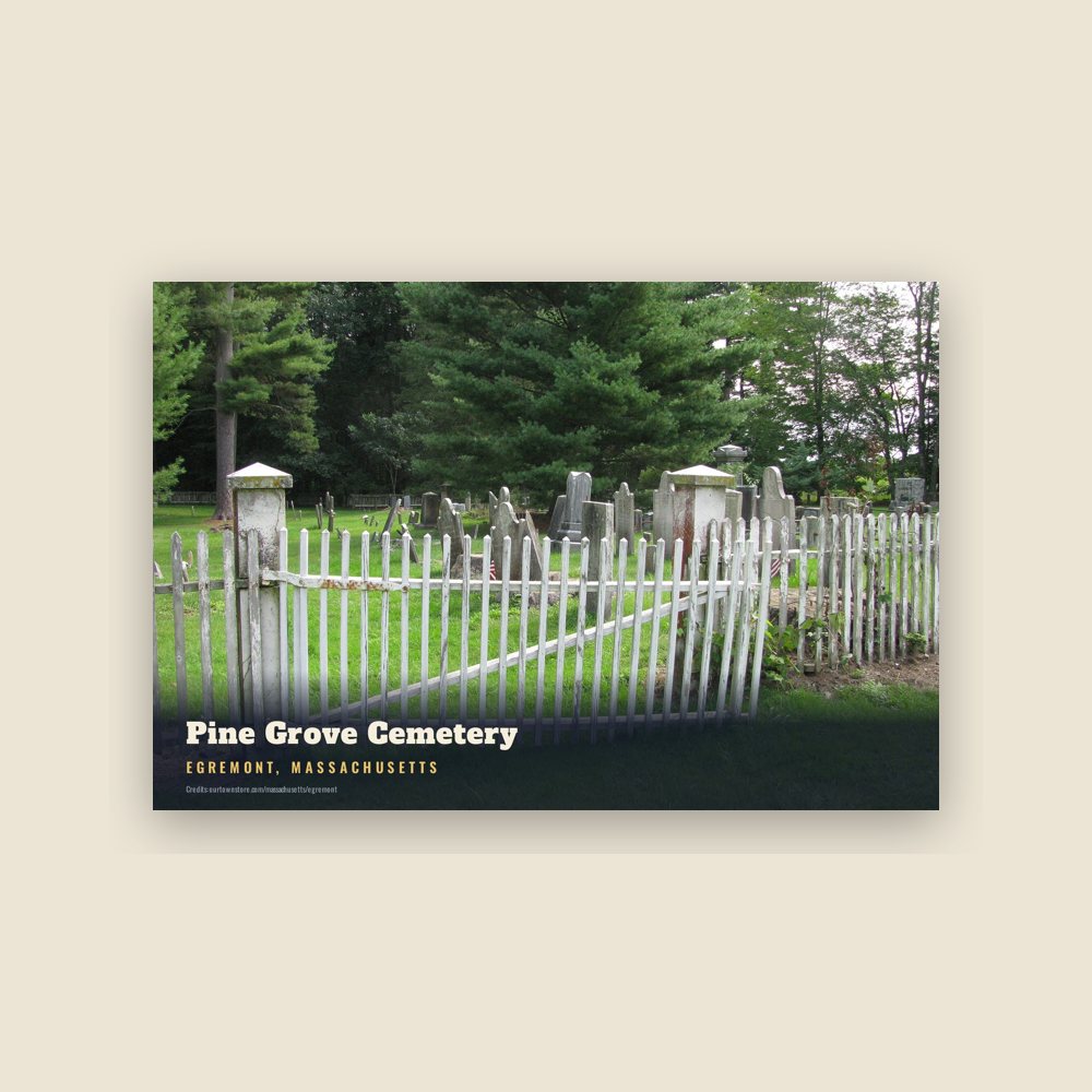 Egremont Pine Grove Cemetery Postcard