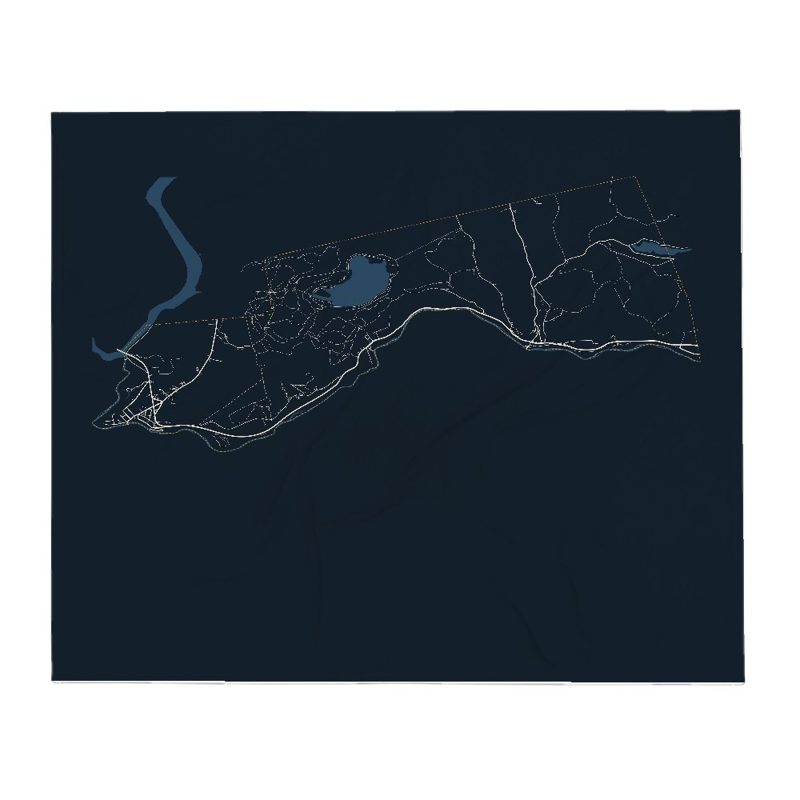Erving Street Map Throw Blanket