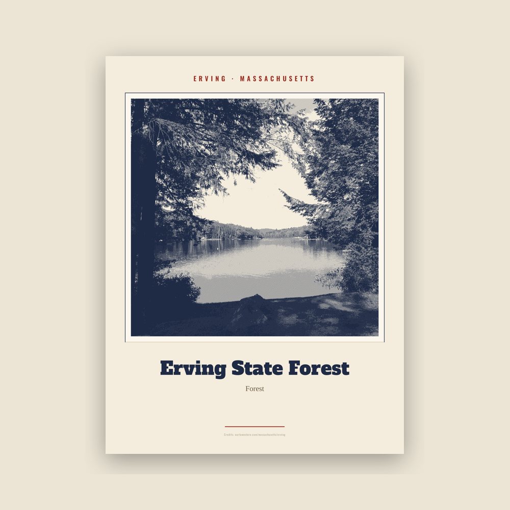 Erving Erving State Forest Landmark Print