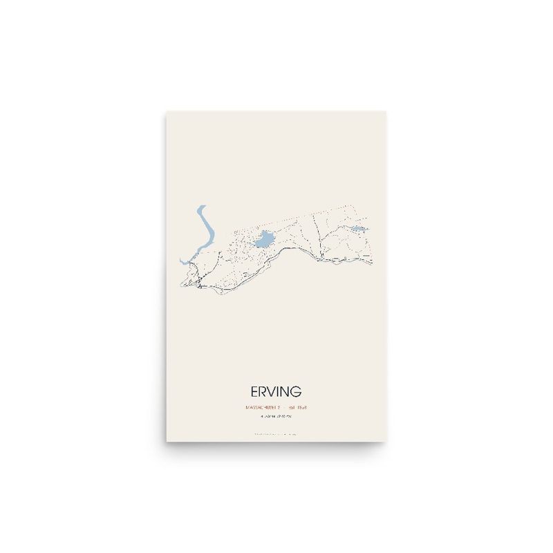 Erving Street Map Poster · Linen