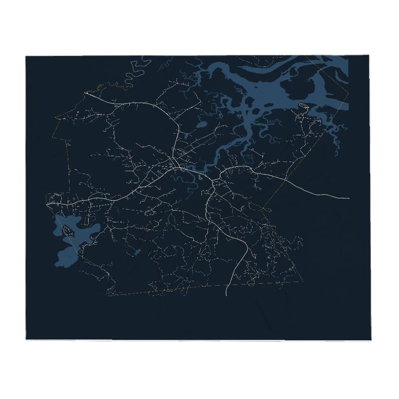Essex Street Map Throw Blanket