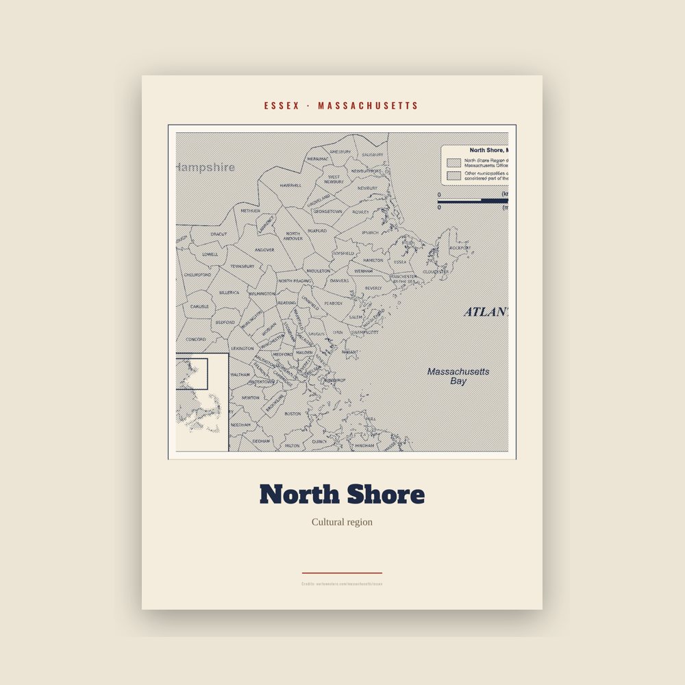 Essex North Shore Landmark Print