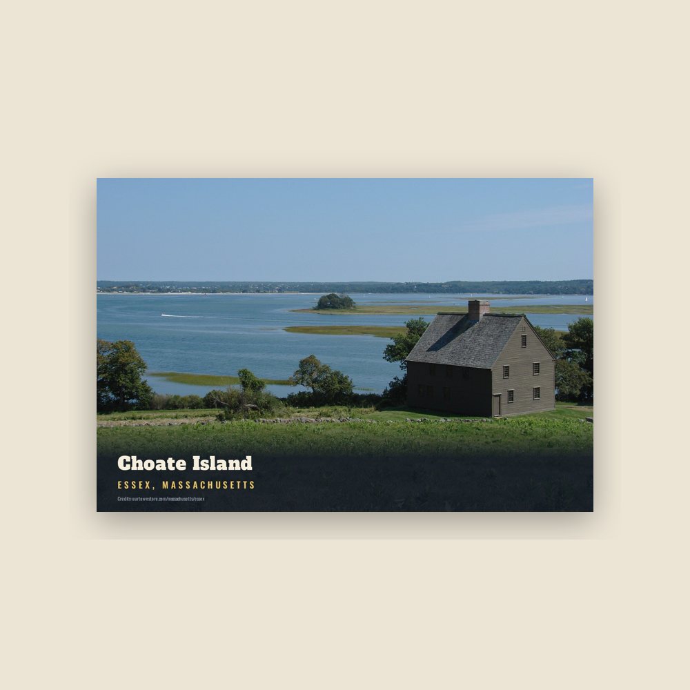Essex Choate Island Postcard